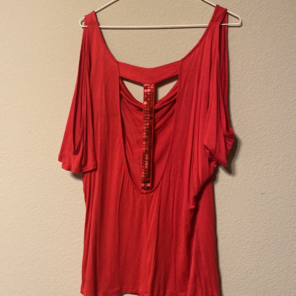 Daytrip Red Tshirt With Open Back And Sequence Mi… - image 2